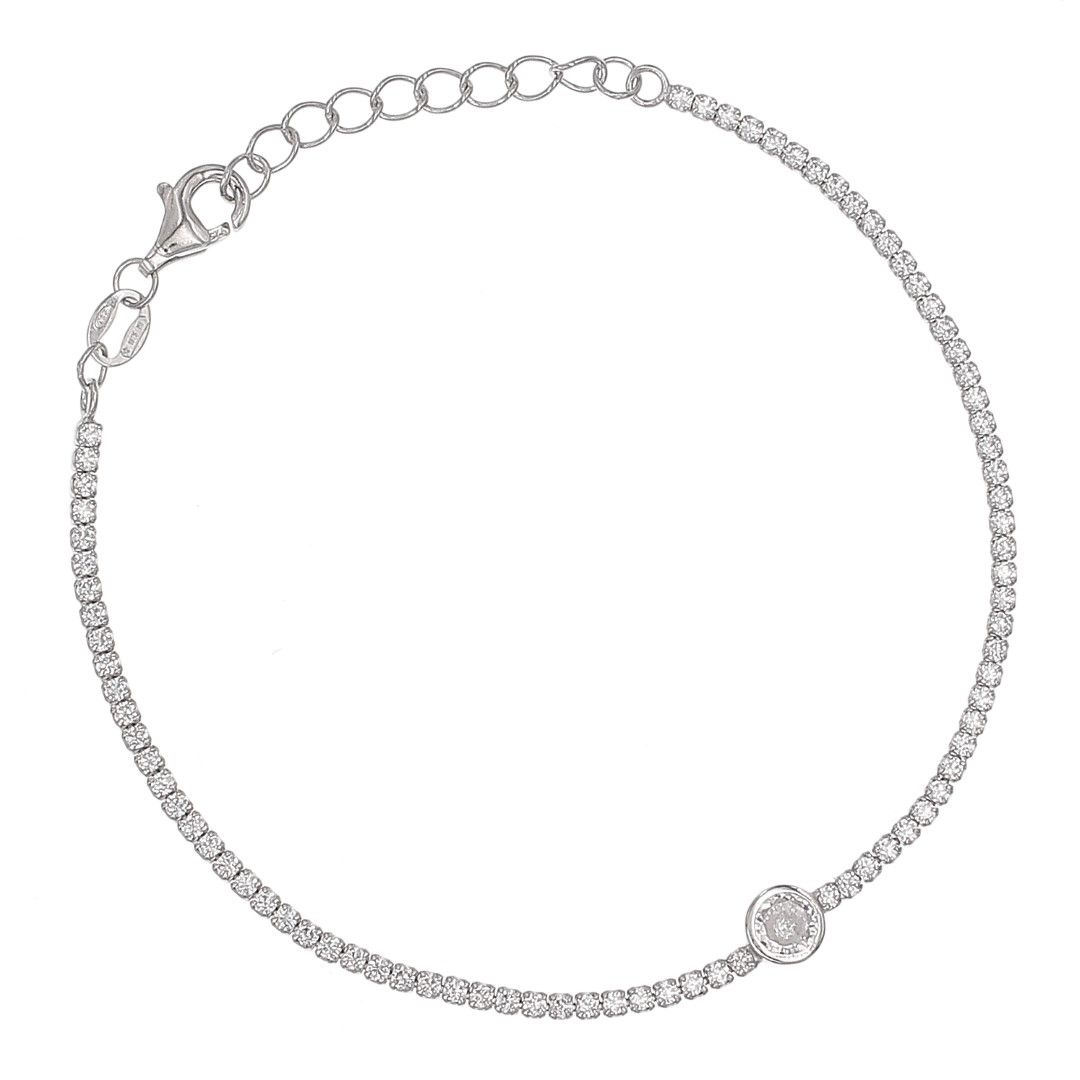 Silvex | B2300927 | BRACCIALI IMPORT TENNIS PUNTI LUCE