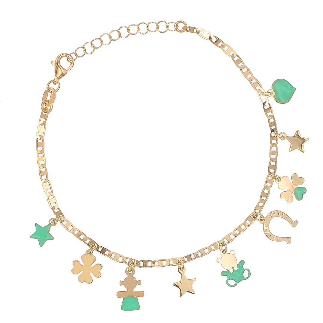 Silvex | B2301318 | BRACCIALI ANIMALE STELLA CUORE QUADRIFOGLIO FAMIGLIA FORTUNA