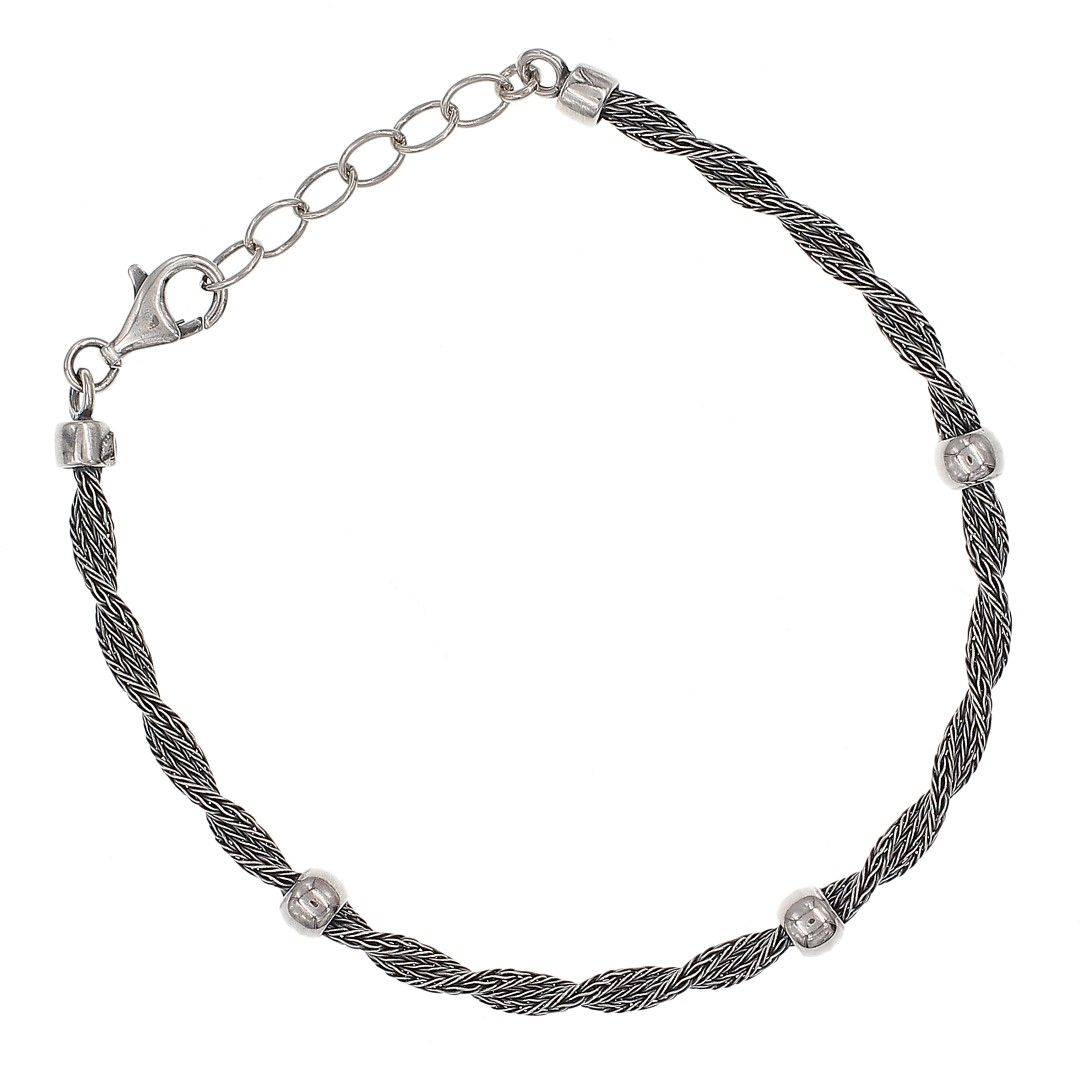 Silvex | B2301523 | BRACCIALI PALLINA INTRECCIATO