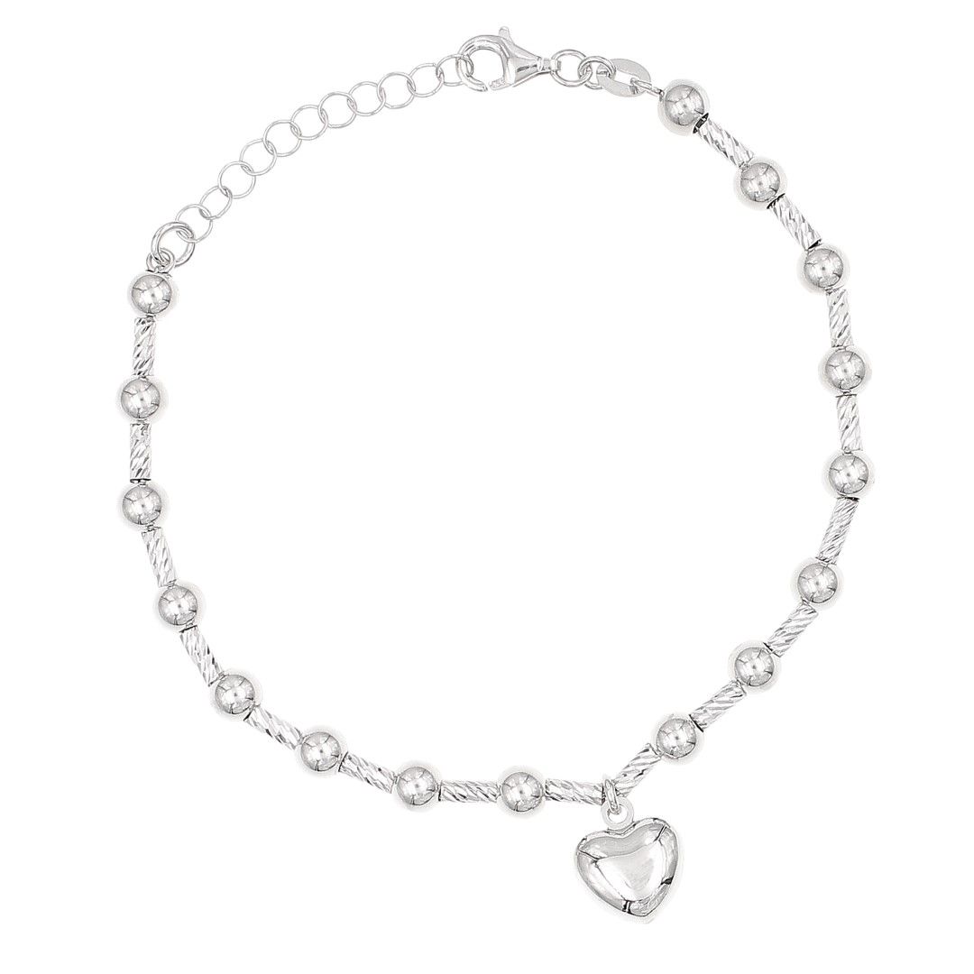 Silvex | B2500013 | BRACCIALI PALLINA CUORE