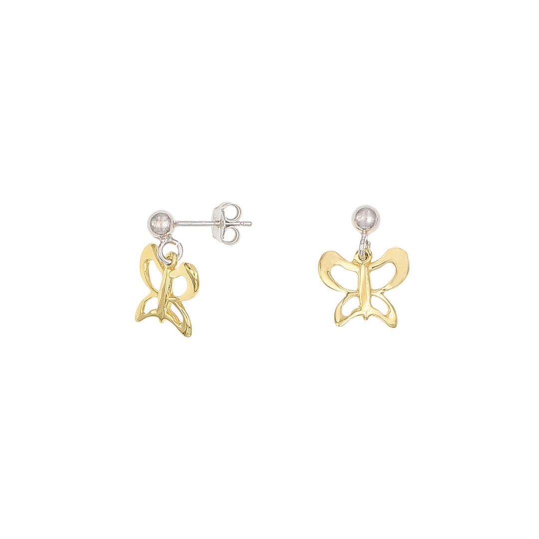 Silvex | E1401614 | EARRINGS FLOWER BUTTERFLY