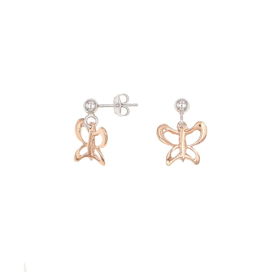 Silvex | E1401614 | EARRINGS FLOWER BUTTERFLY