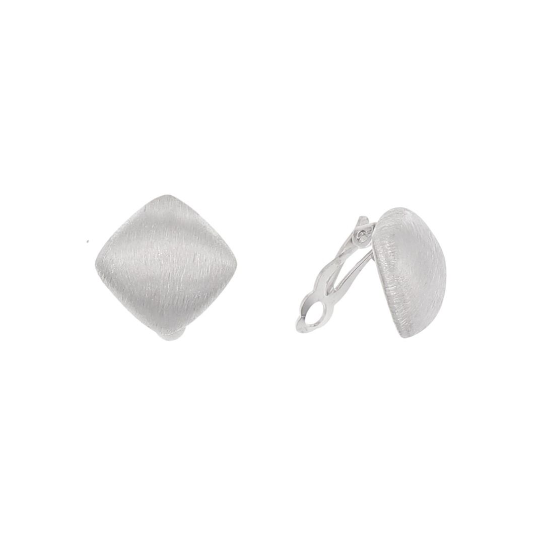 Silvex | E1902579 | ORECCHINI GEOMETRICO QUADRATO CLIP