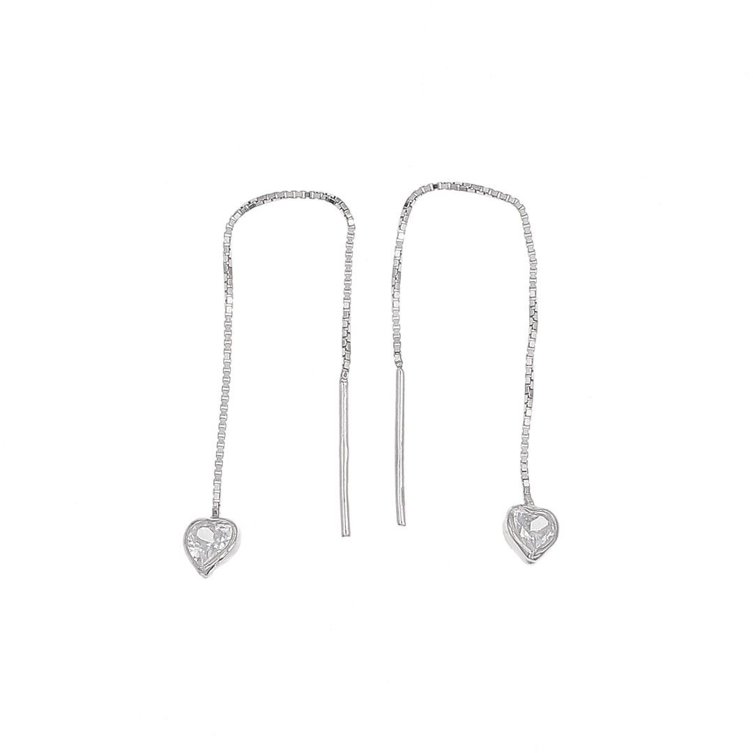 Silvex | E2201137 | ORECCHINI CUORE PUNTI LUCE SALISCENDI