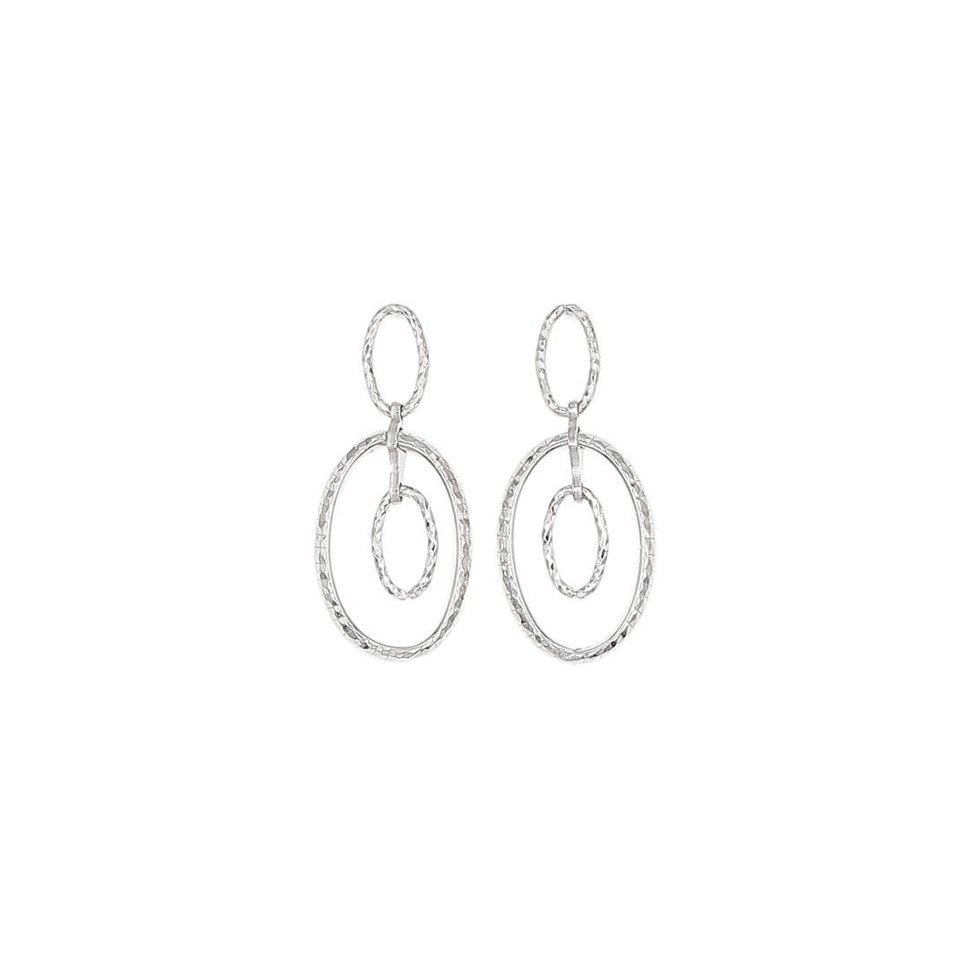 Silvex | E2301677 | EARRINGS GEOMETRIC LINK OVAL
