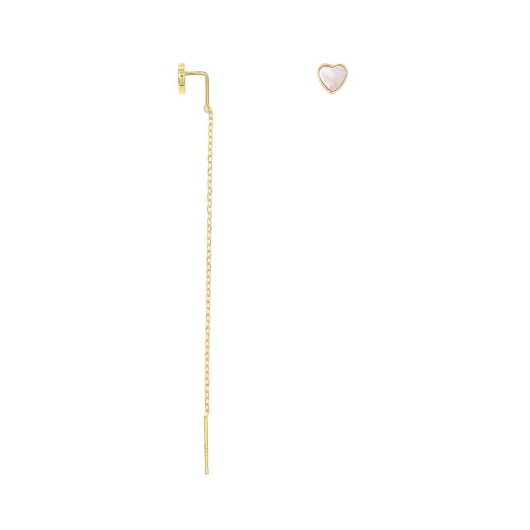Silvex | E2500490 | EARRINGS HEART SLIDER
