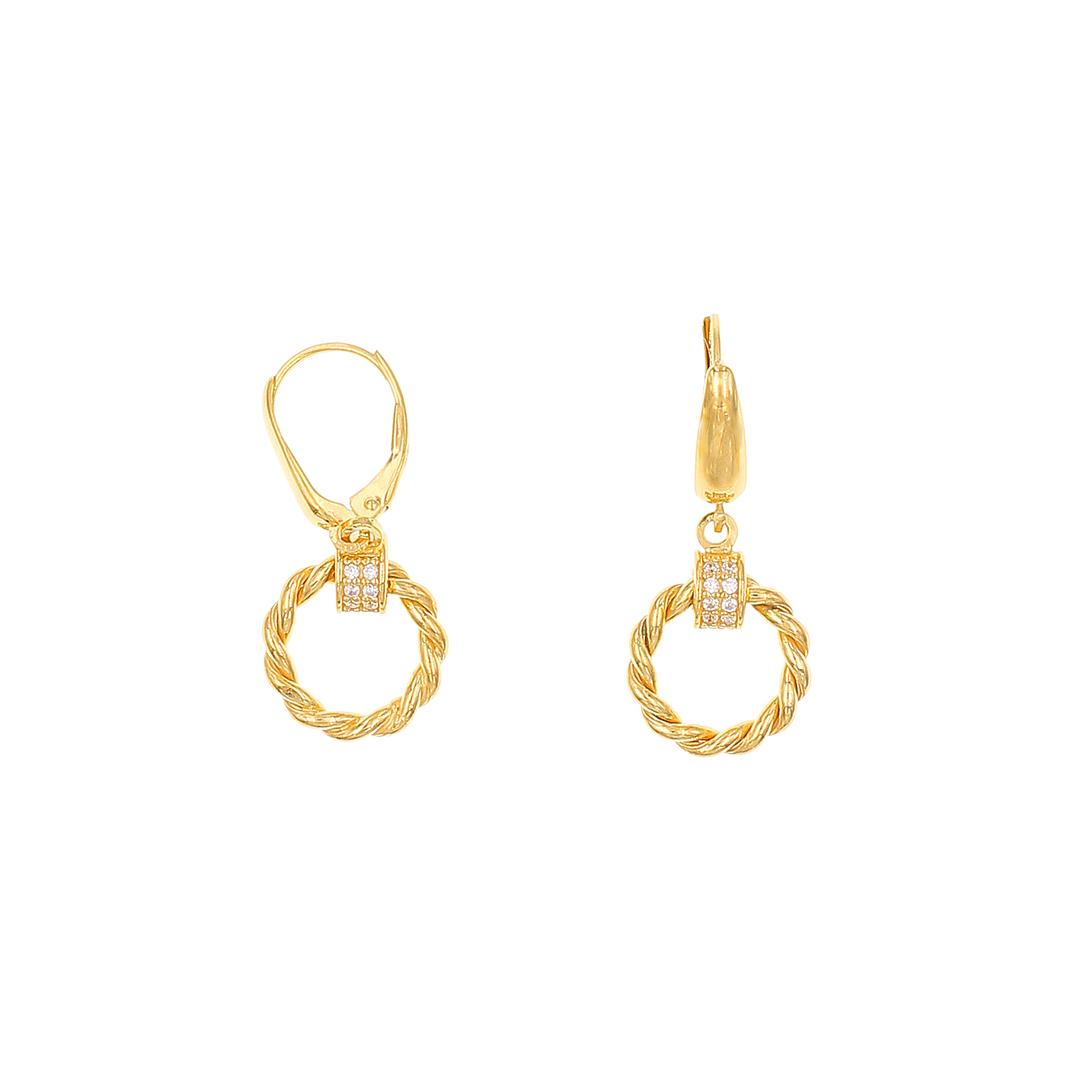 Silvex | E2501356 | EARRINGS ROUND BRAIDED LEVERBACK