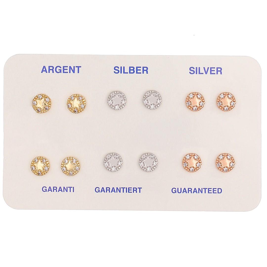 Silvex | E2600165 | EARRINGS STAR ROUND