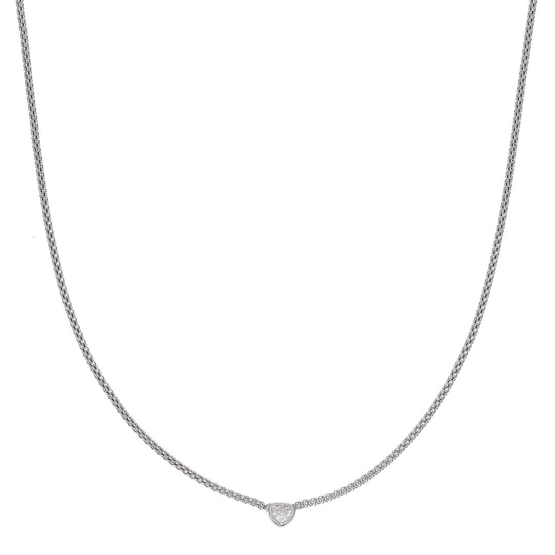 Silvex | N2301100 | NECKLACES HEART SINGLE STONE